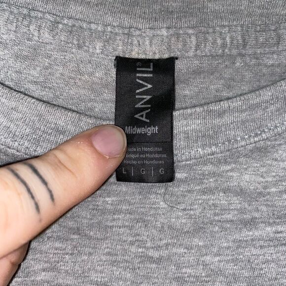 Dog Mom AF Gray Short Sleeve Graphic Tee Size Large - Picture 3 of 4